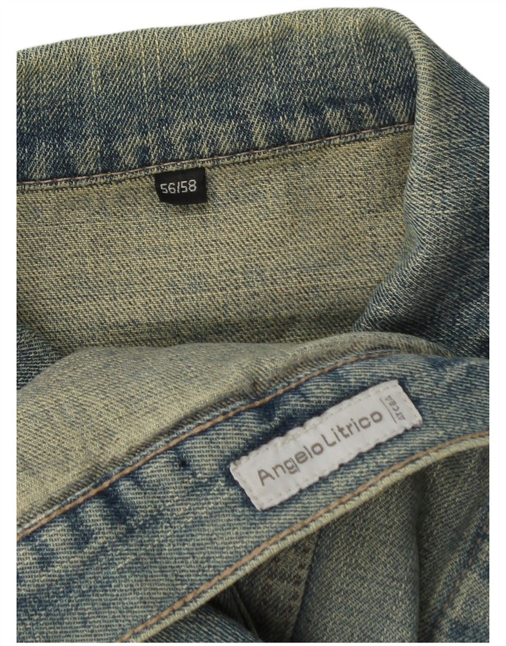 Jaqueta jeans masculina ANGELO LITRICO IT 56 3XL algodão azul