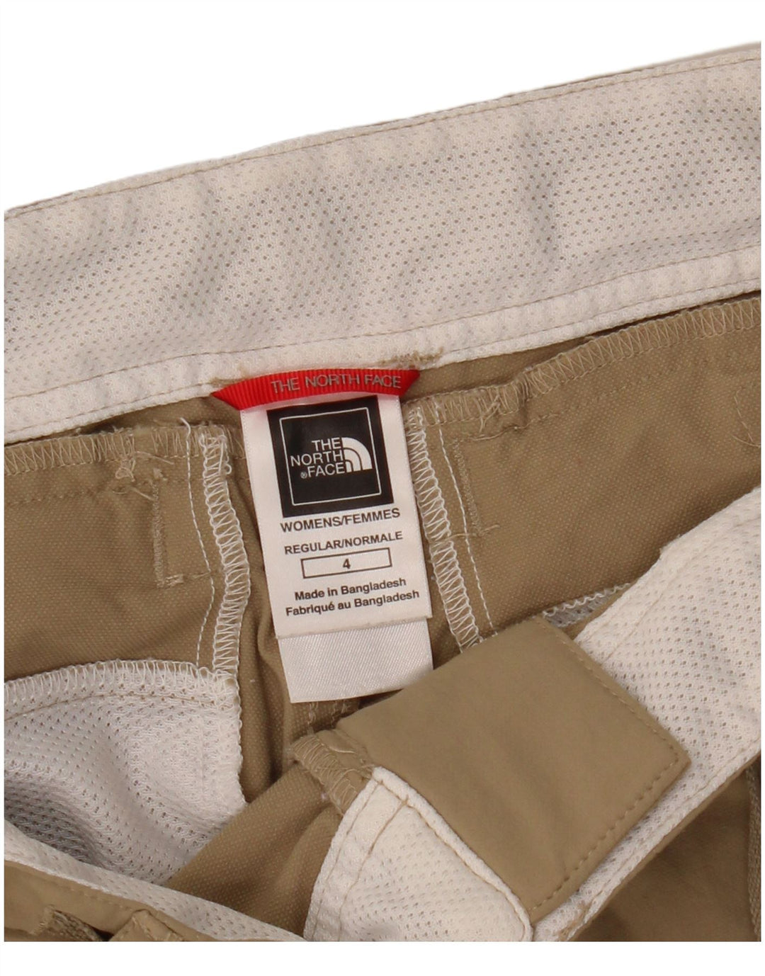 Calça cargo reta feminina The North Face US 4 médio W30 L32 bege
