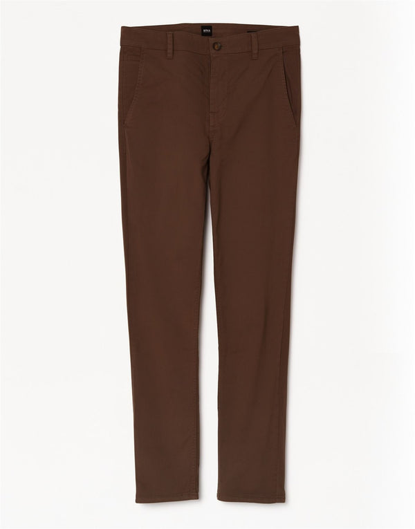 Calça casual slim masculina Hugo Boss W31 L32 algodão marrom