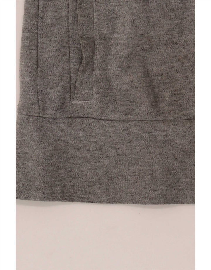 Adidas Womens Regular Fit Tracksuit Top Jacket UK 8 Pequeno Cinza Algodão