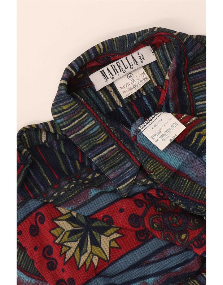 Blusa feminina Marella UK 14 média multicolorida geométrica
