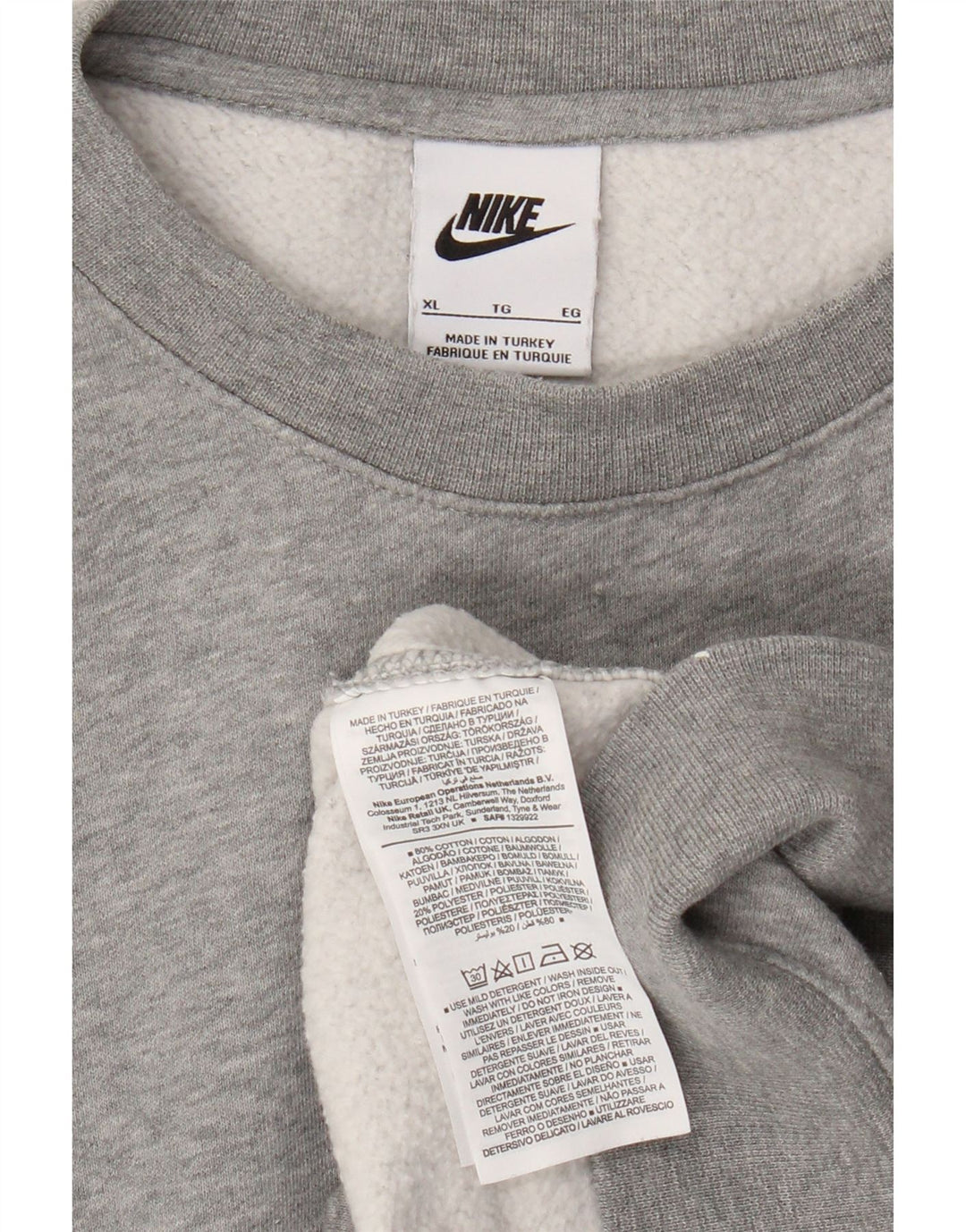 Moletom masculino Nike Jumper XL cinza algodão