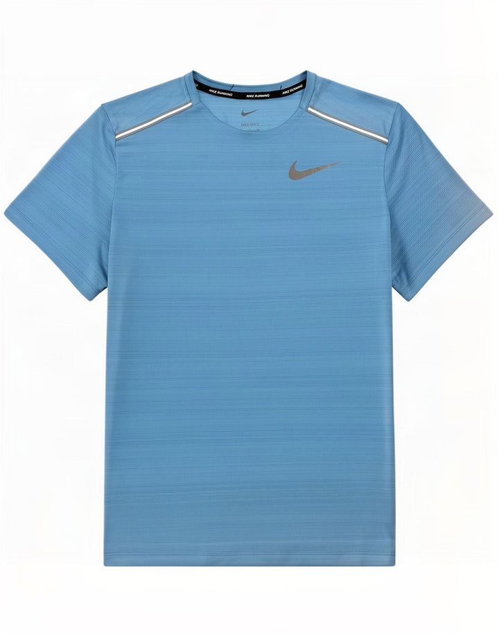 Camiseta Nike Masculina Dri Fit Top Pequena Listra Azul Poliéster
