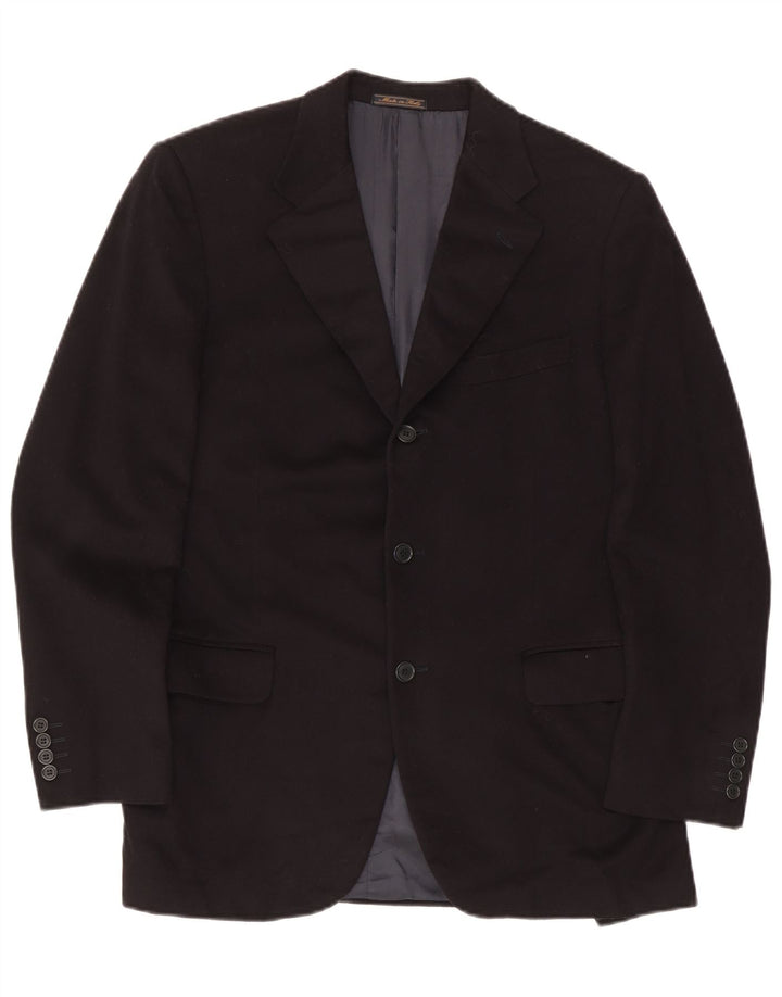 Jaqueta blazer masculina de 3 botões Loro Piana IT 48 médio preto novo clássico de lã