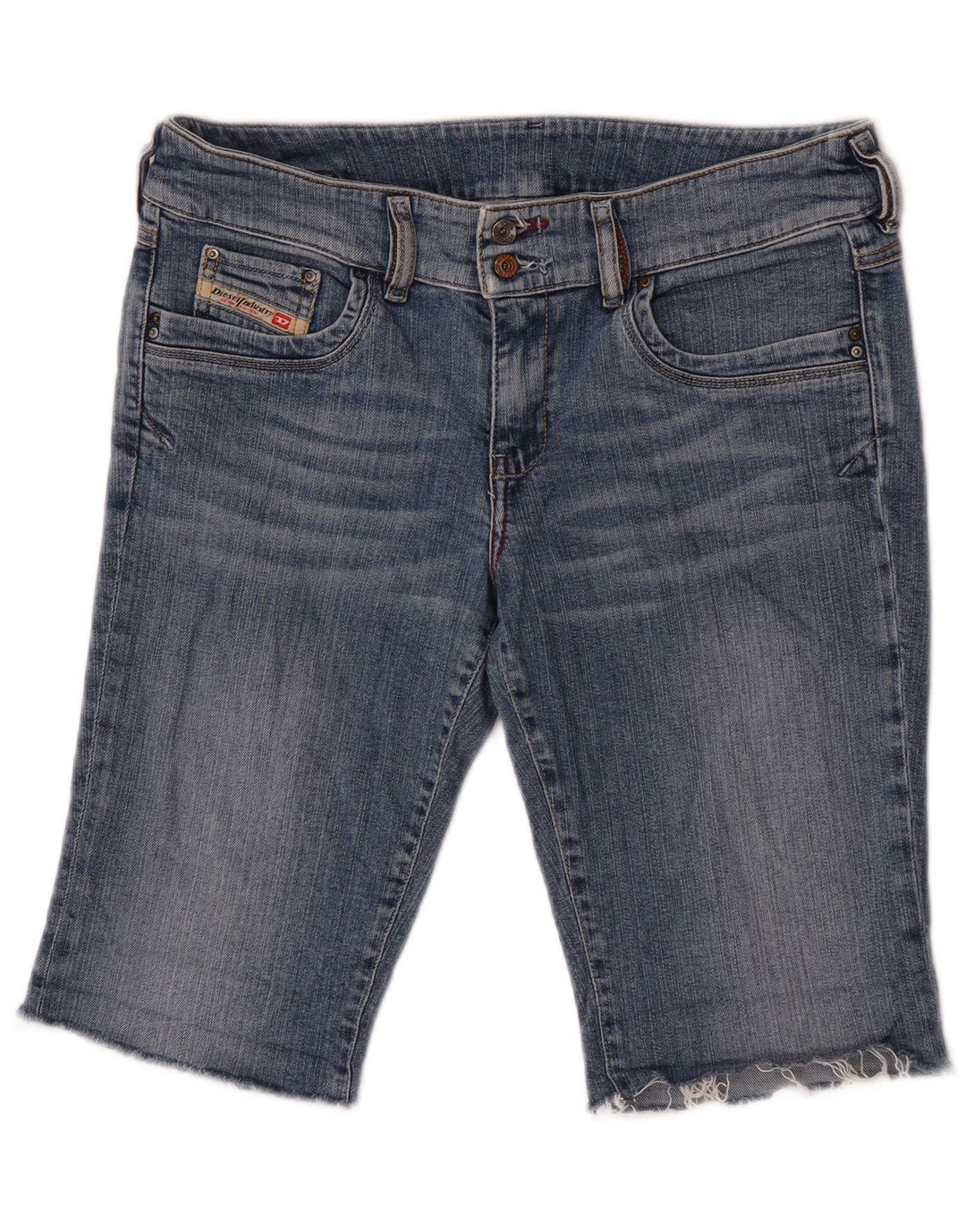 Shorts jeans feminino Diesel W32 grande algodão azul