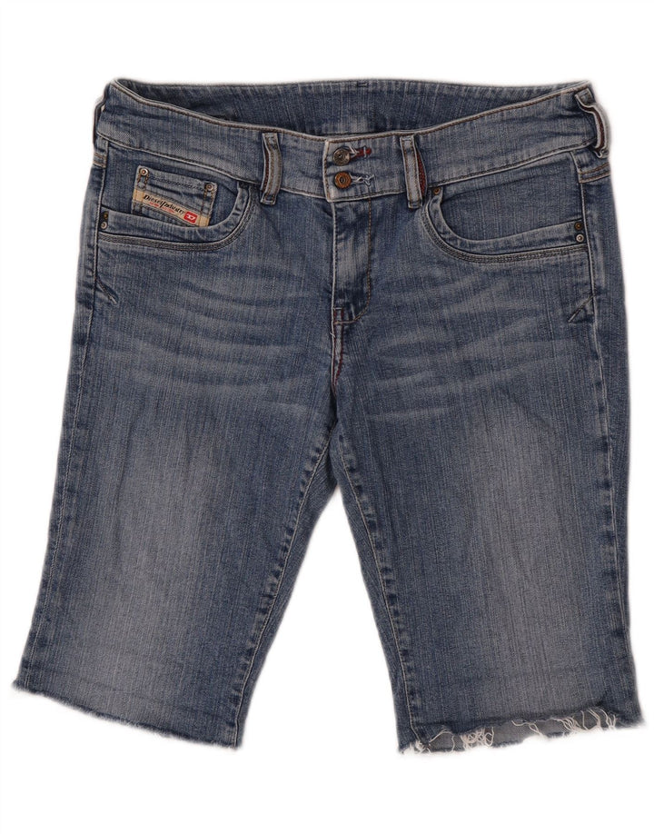 Shorts jeans feminino Diesel W32 grande algodão azul