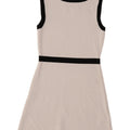 Vestido feminino Zara sem mangas evasê UK 14 médio branco viscose