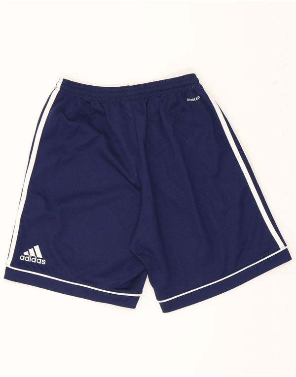 Shorts esportivos masculinos Adidas Aeroready pequenos poliéster azul marinho