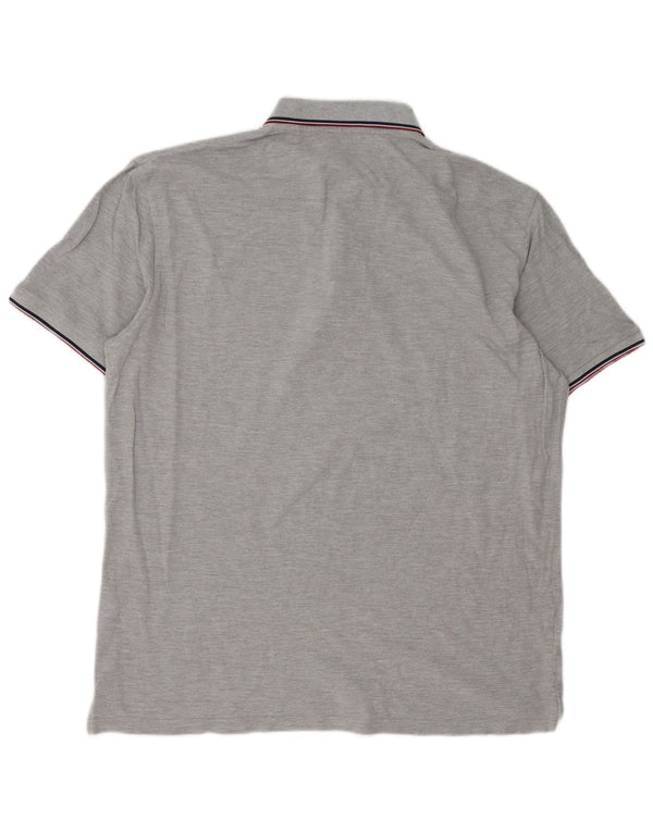 US Polo Assn. Camisa polo masculina 4XL algodão manchado cinza