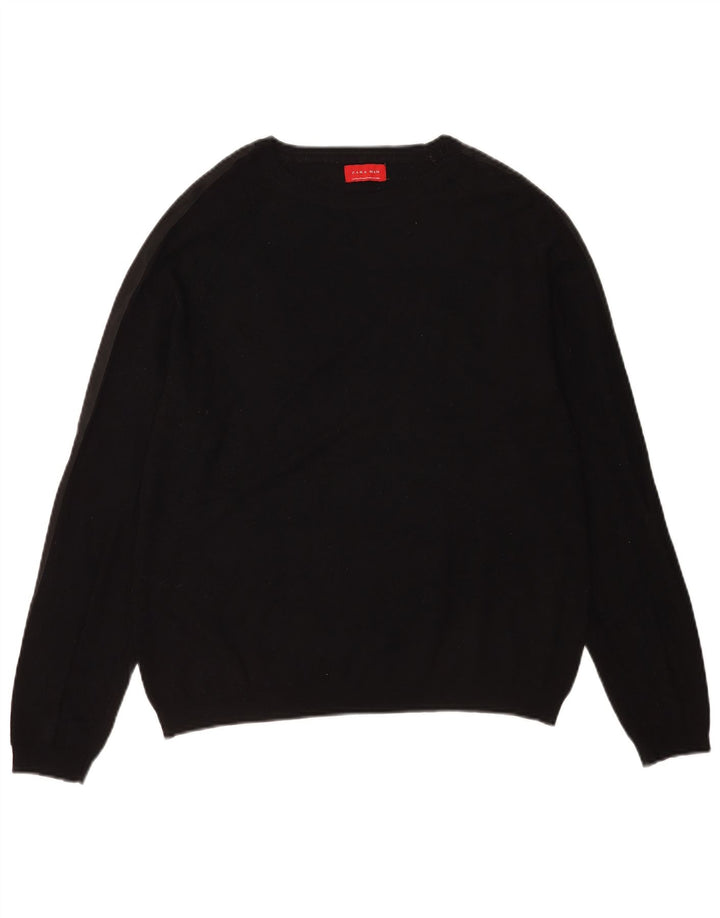 Zara Suéter masculino com gola canoa médio preto