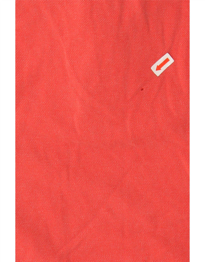 Camisa polo masculina com estampa geográfica NAPAPIJRI pequena de algodão vermelho