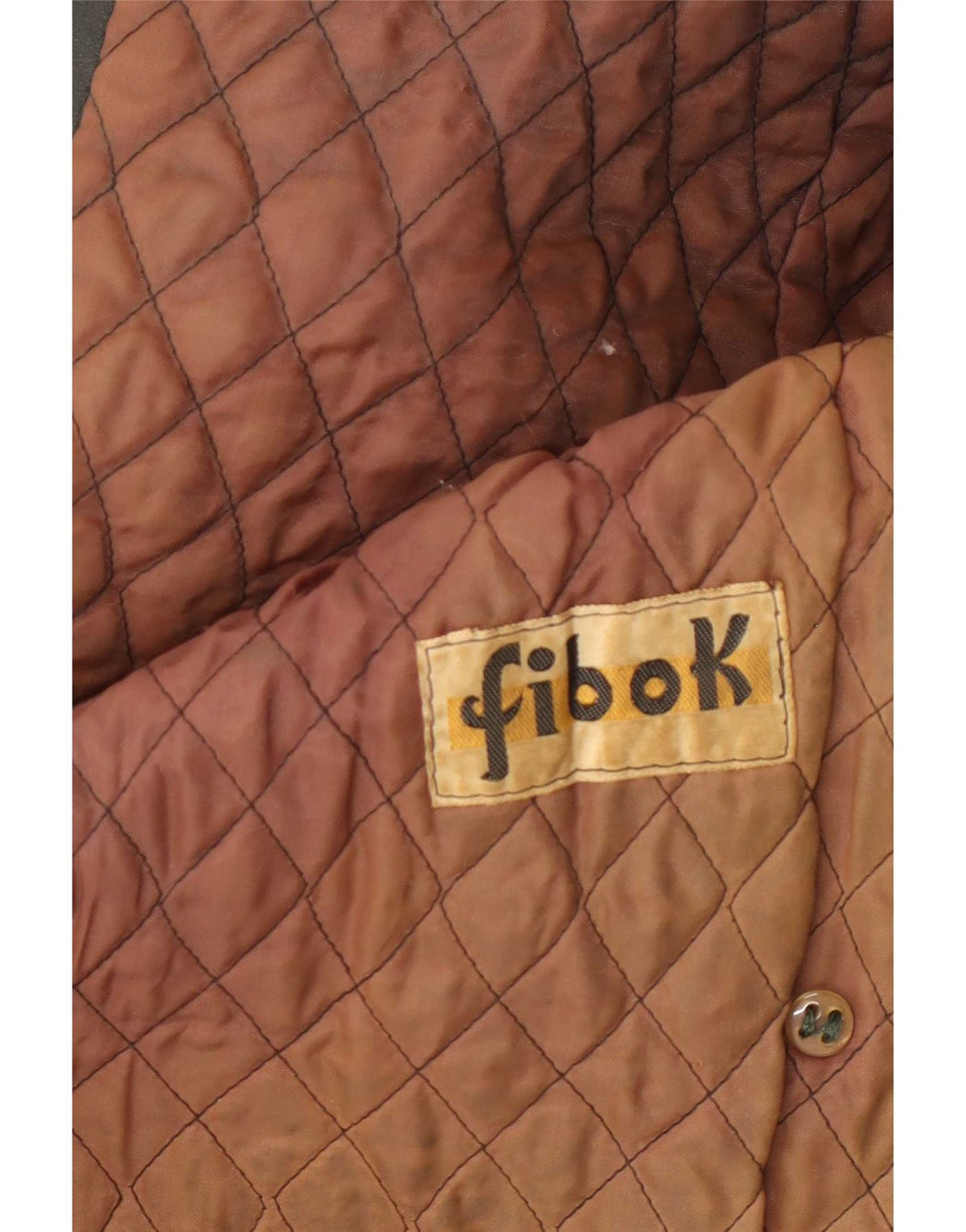 Casaco feminino de couro com peito duplo Fibok UK 14 verde médio