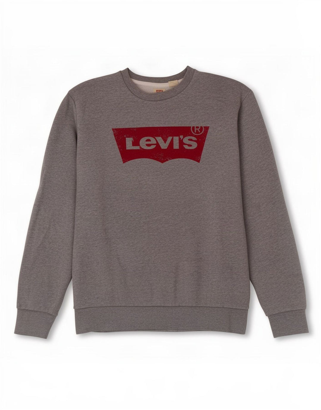 Levi's moletom gráfico masculino jumper pequeno algodão cinza