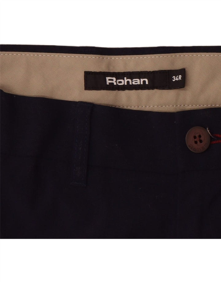 Calça chino Rohan masculina reta regular fit W34 L31 azul marinho poliamida