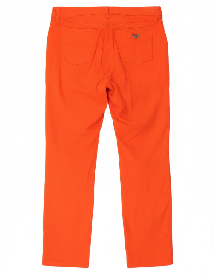 Calça feminina reta casual ARMANI W31 L30 laranja linho