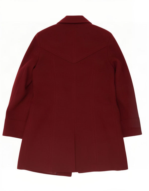Sobretudo feminino Marks & Spencer UK 12 poliéster médio Borgonha