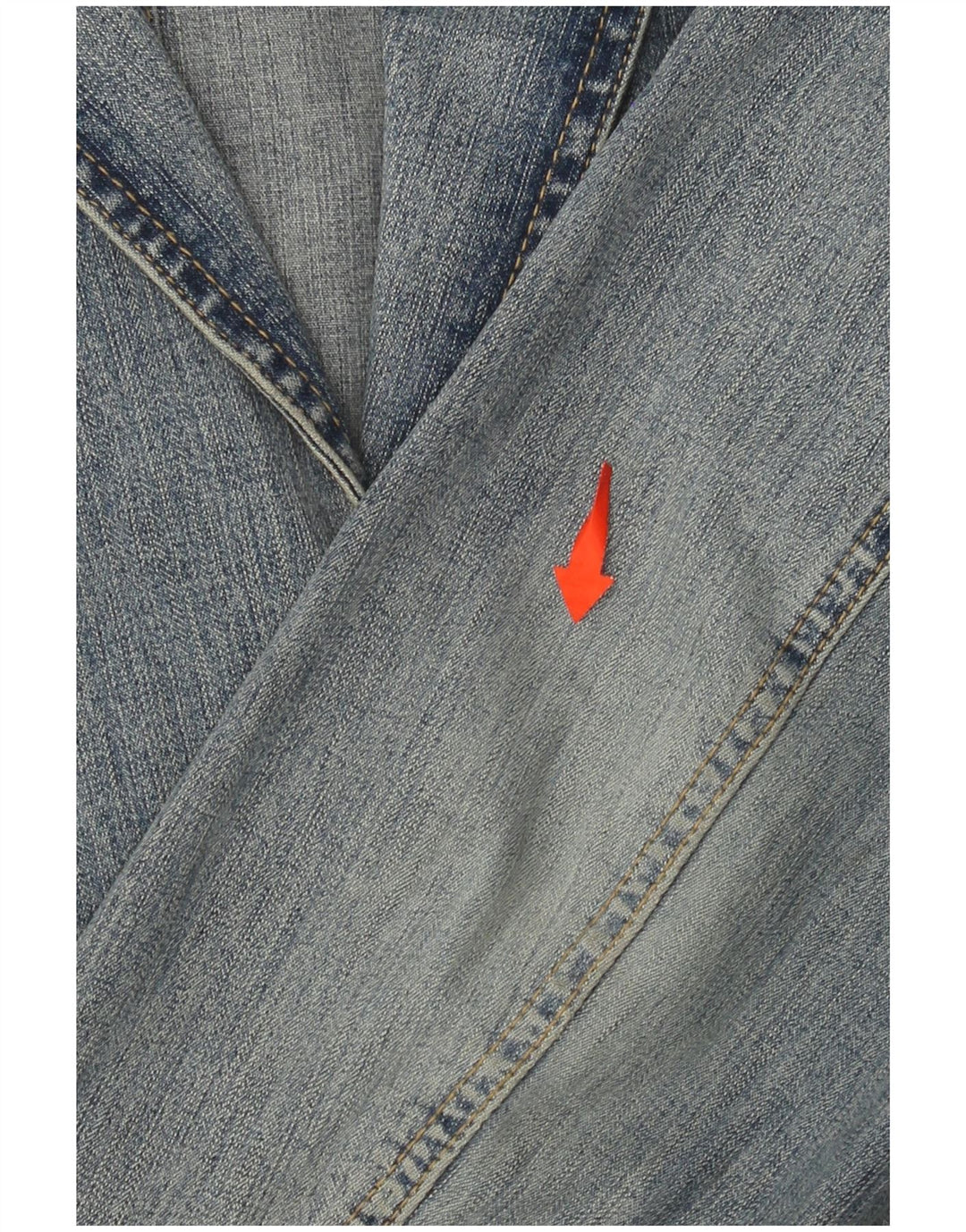 Jaqueta blazer jeans feminina ESPRIT com 2 botões Reino Unido 16 grande algodão azul