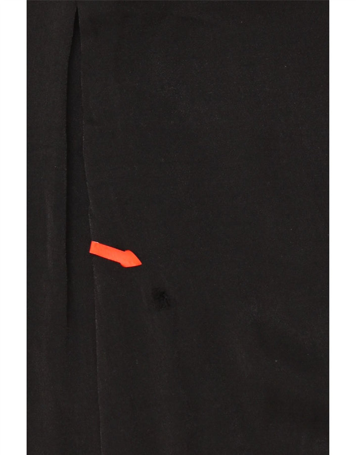 Zara blusa feminina oversized manga 3/4 cropped Reino Unido 14 médio preto