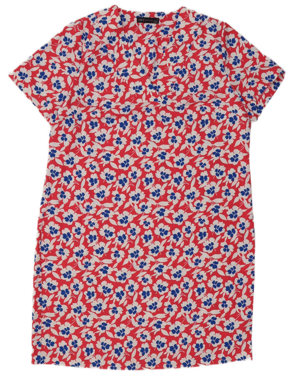 Vestido feminino Marks & Spencer UK 16 grande poliéster floral vermelho