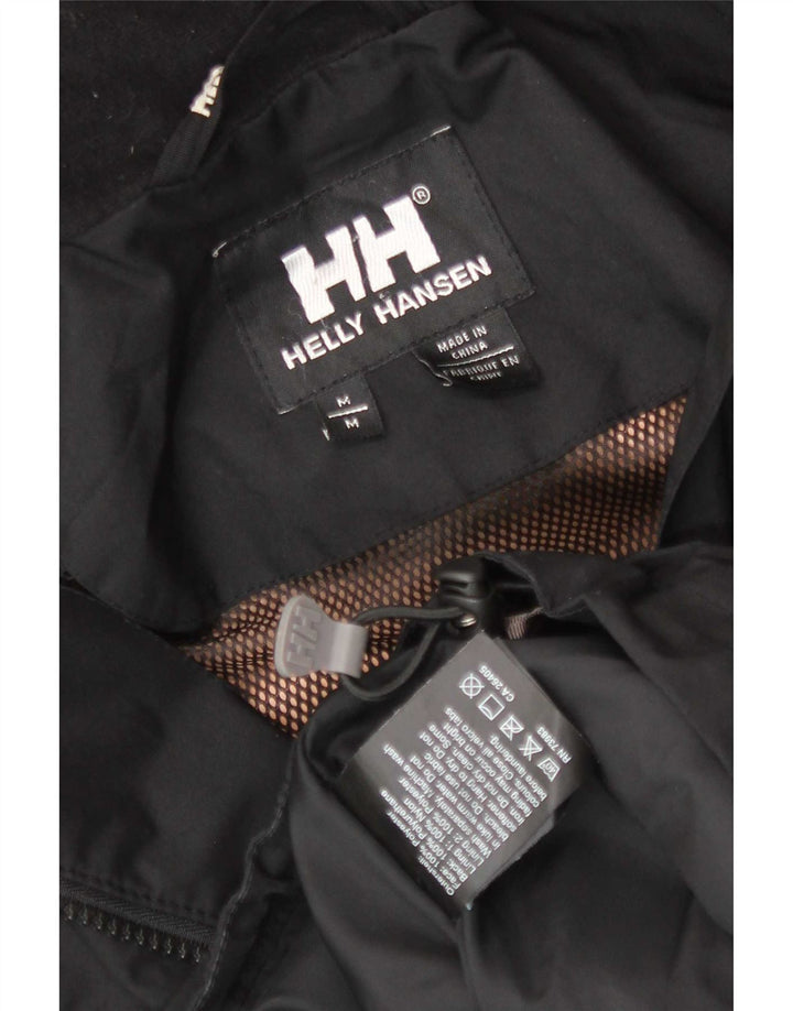 Jaqueta de chuva feminina com capuz Helly Hansen UK 14 poliéster preto médio
