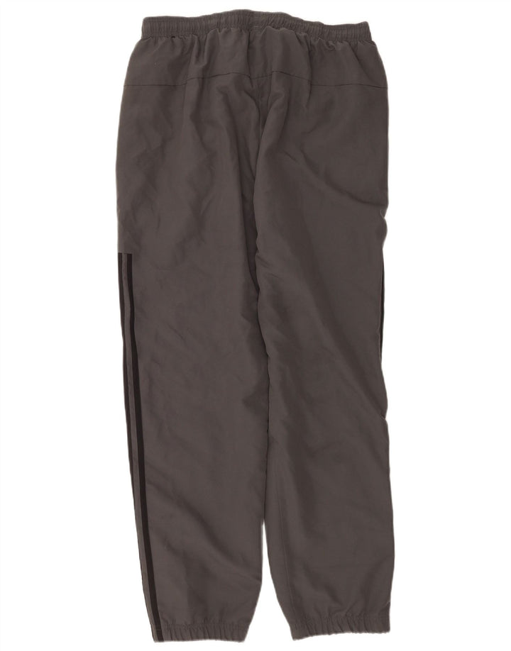 Calça de treino masculina Adidas Joggers grande poliéster cinza