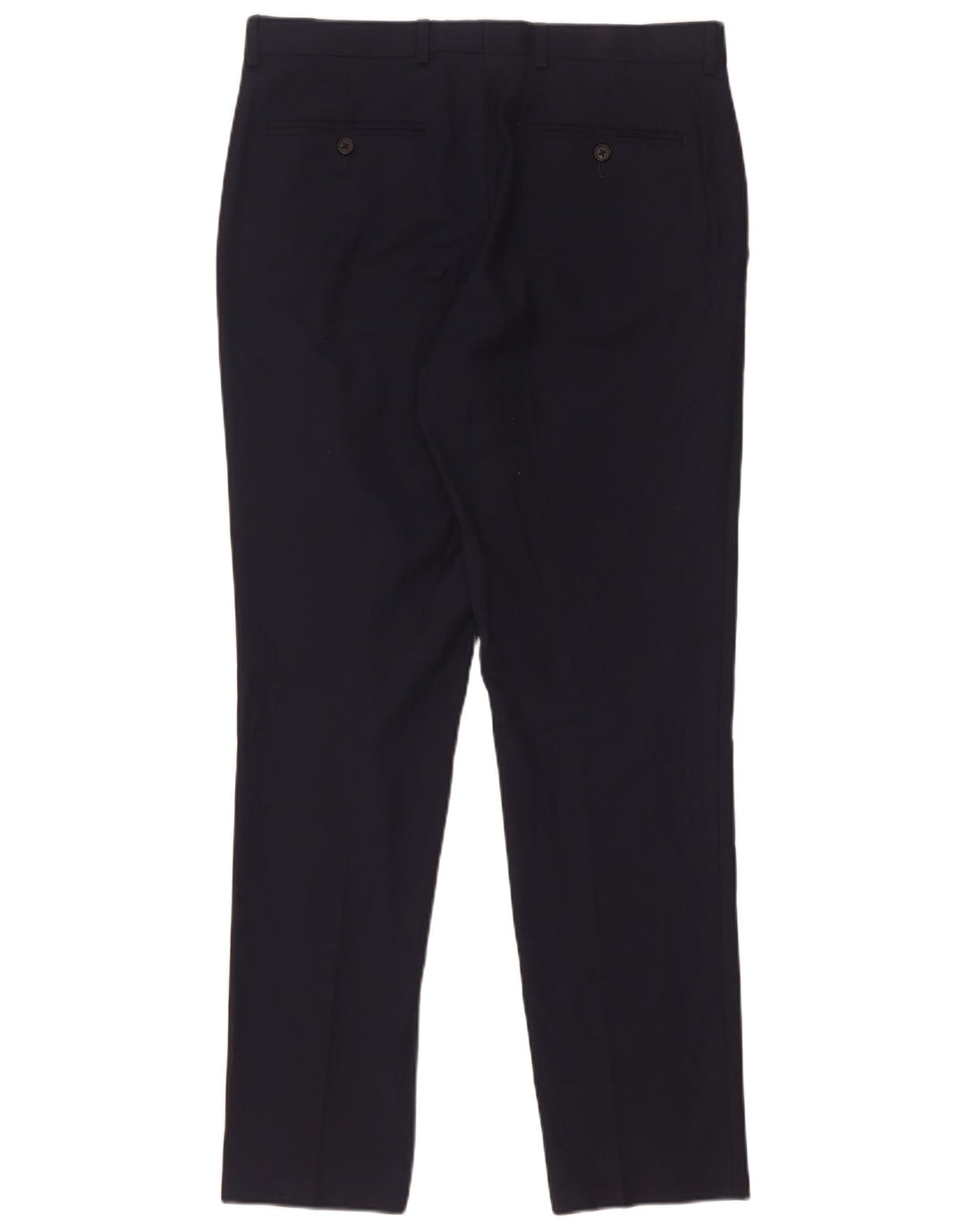 Calça masculina Marks & Spencer Slim Fit W32 L31 Poliéster Azul Marinho