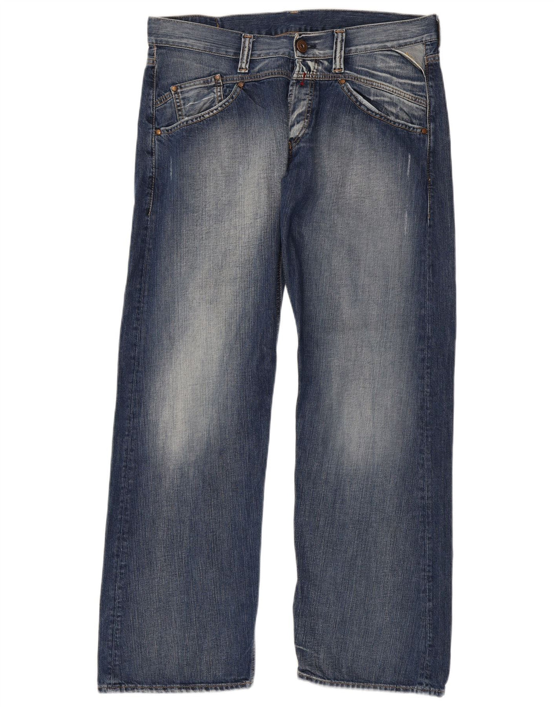 REPLAY Jeans retos masculinos W36 L34 algodão azul