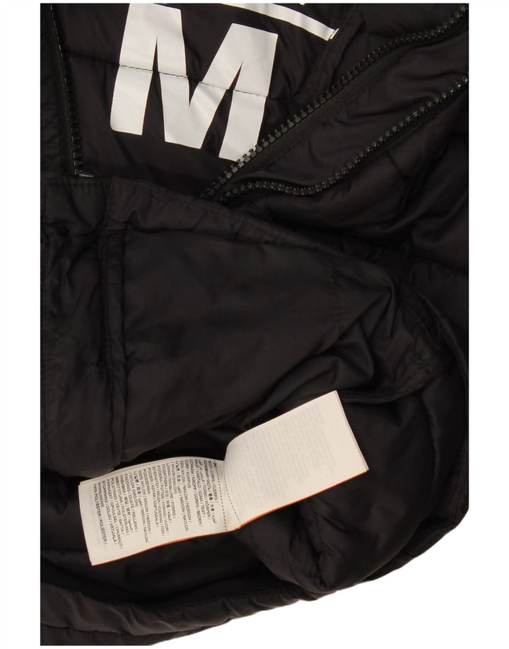 Jaqueta acolchoada com capuz feminina Superdry UK 14 poliéster preto médio
