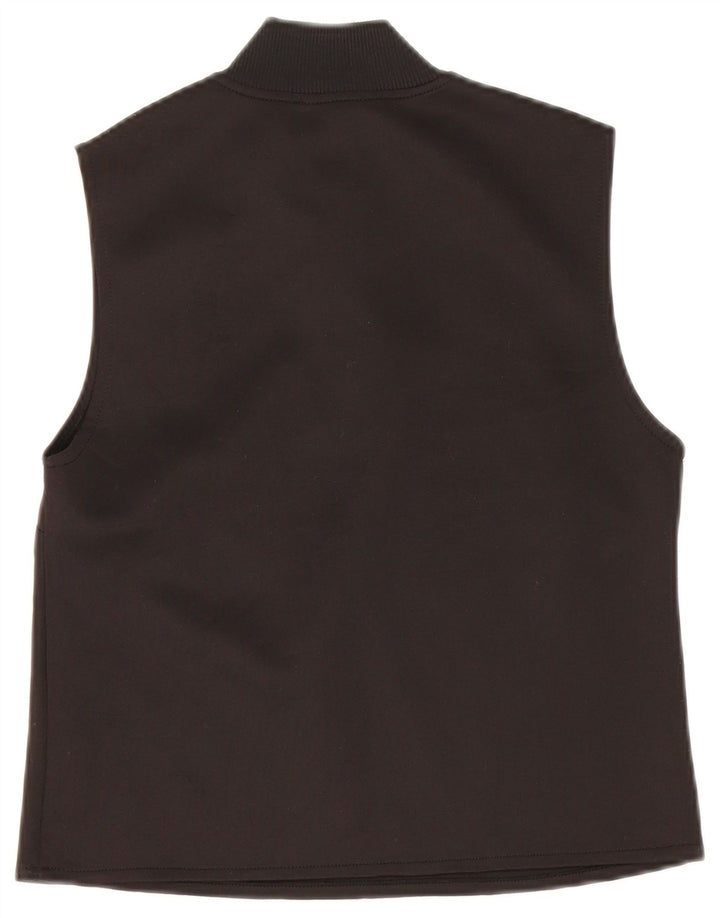 Zara Womens Crop Top UK 12 Médio Algodão Preto