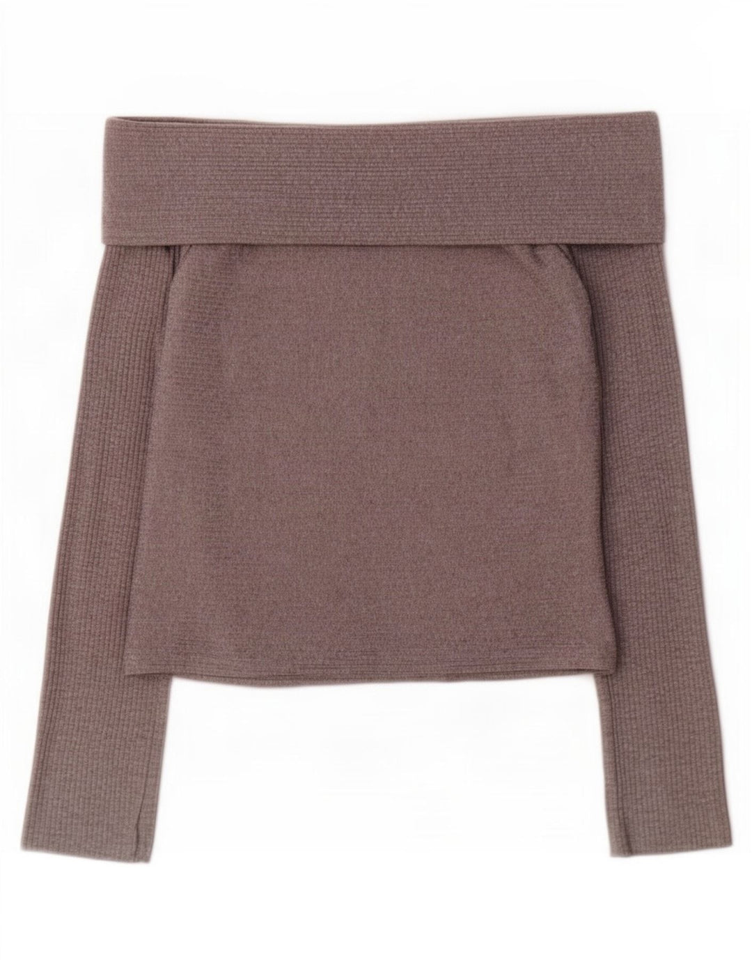 Zara Womens Trafaluc Off Shoulder Top Reino Unido 12 Médio Cinza