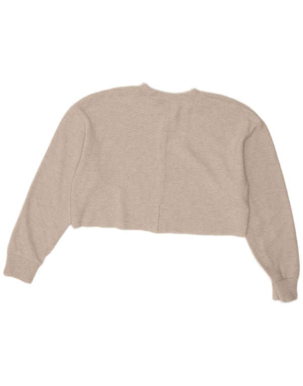Blusa feminina Zara Top UK 14 Médio Bege