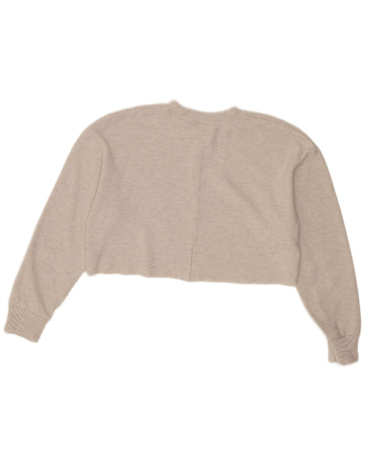 Blusa feminina Zara Top UK 14 Médio Bege