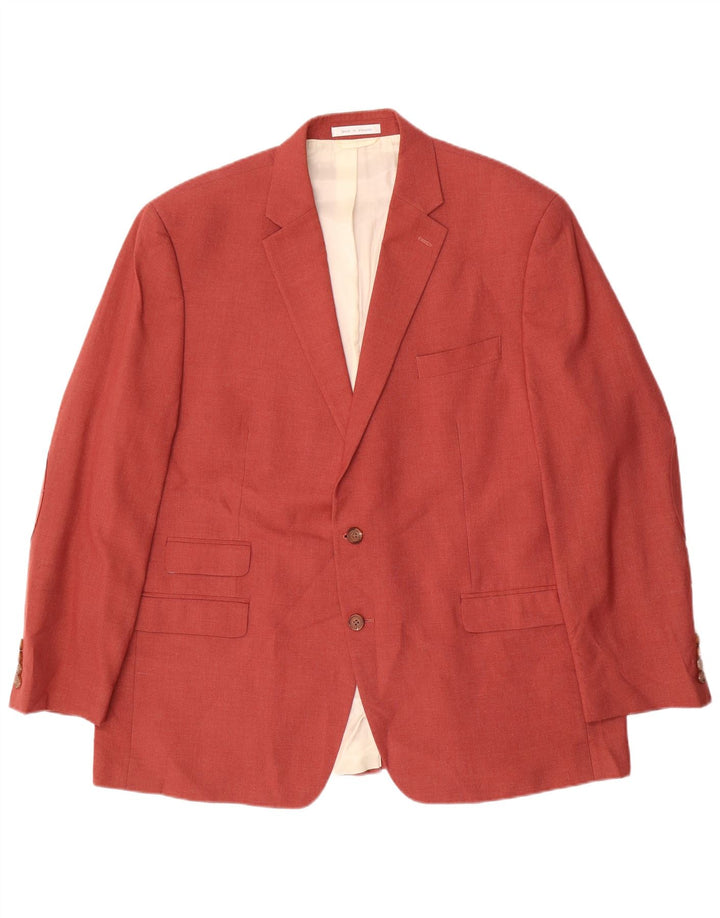 Jaqueta blazer masculina Ralph Lauren com 2 botões Reino Unido 48 3XL poliéster vermelho