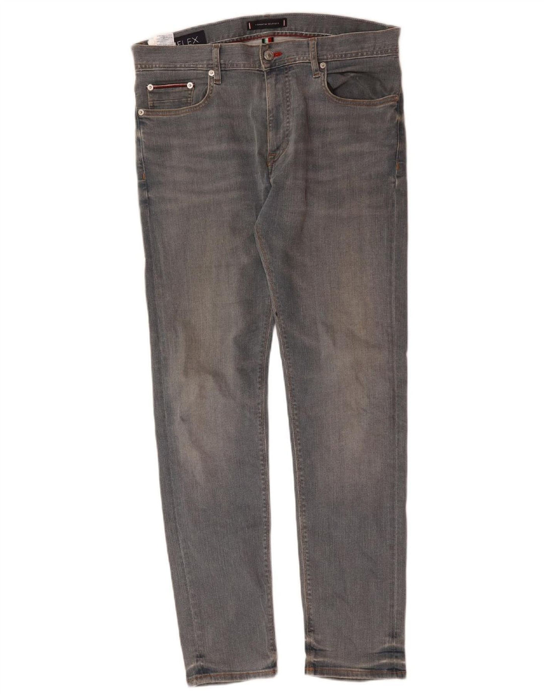 TOMMY HILFIGER Masculino Slim Jeans W34 L32 Azul Algodão