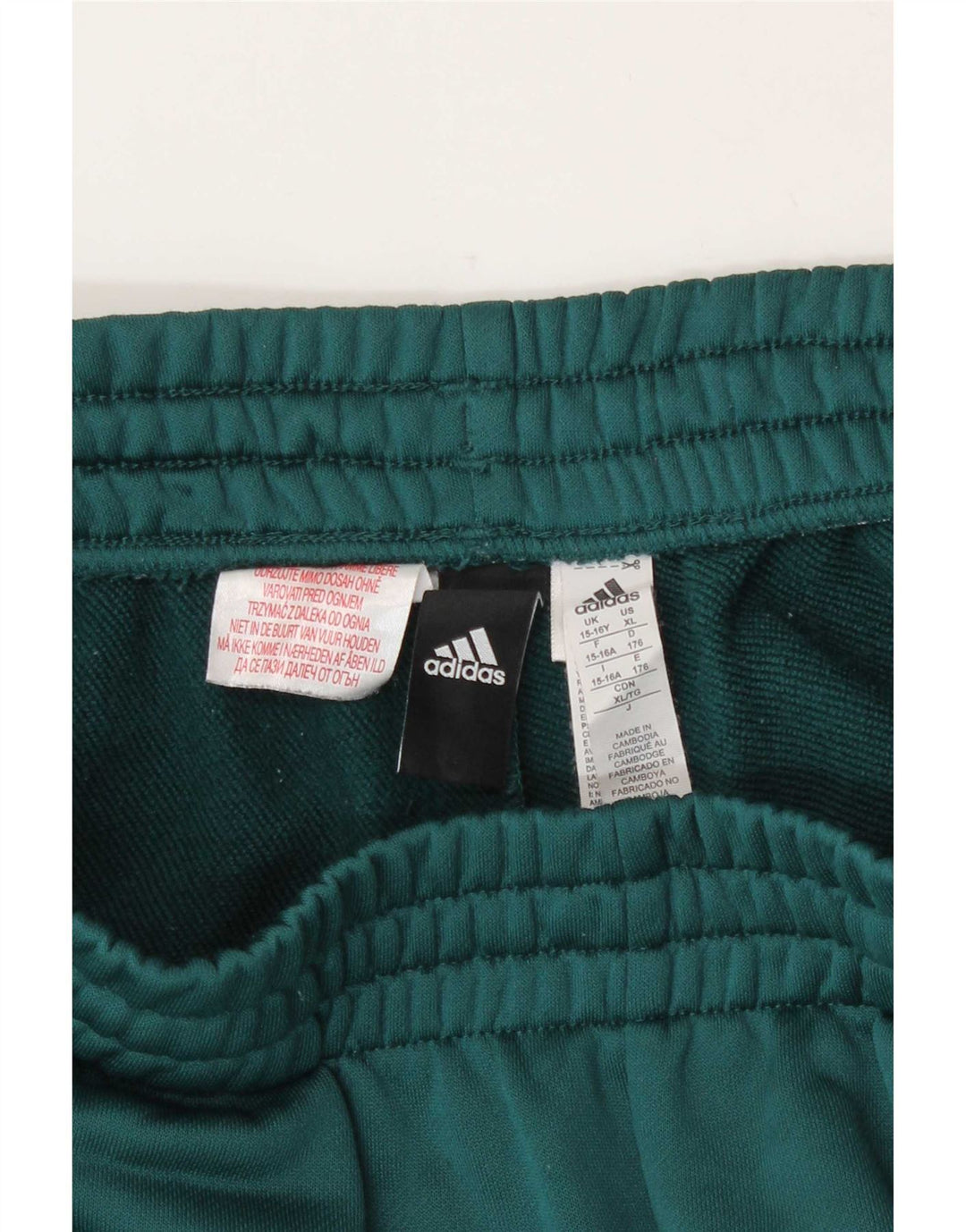 Shorts esportivos Adidas meninos 15-16 anos verde poliéster