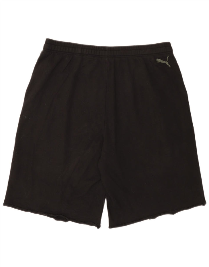 Shorts esportivos gráficos masculinos Puma grandes de algodão preto