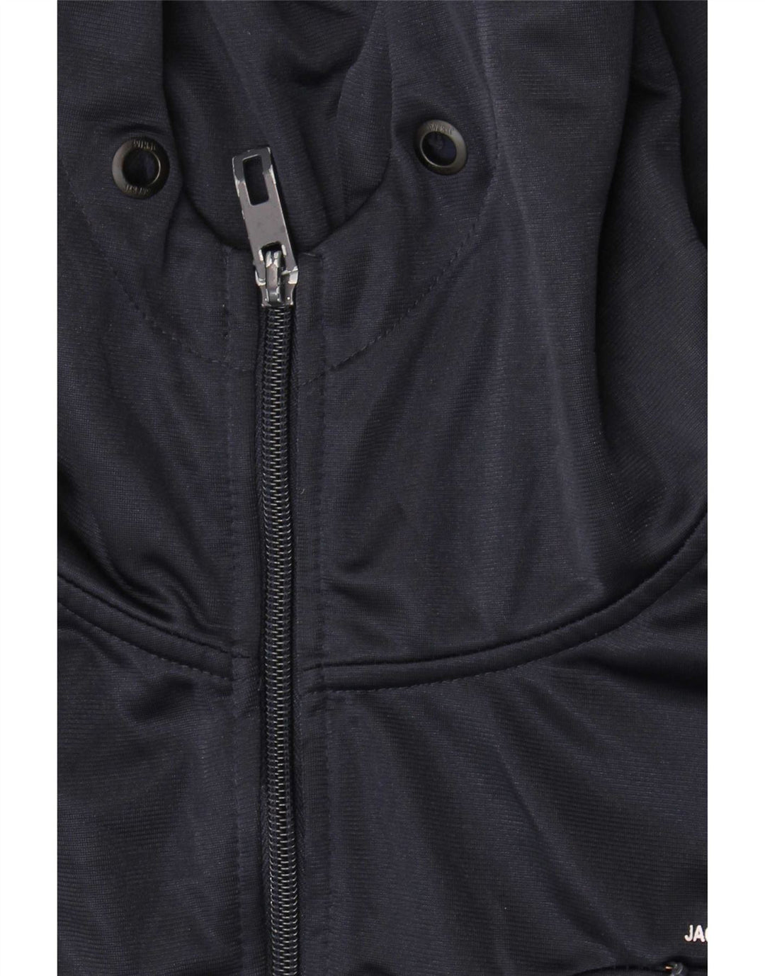 Suéter masculino Jack & Jones com capuz e zíper grande poliéster azul marinho