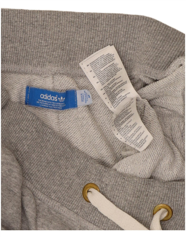 ADIDAS Calças de treino femininas joggers UK 14 Medium Grey Flecked Cotton