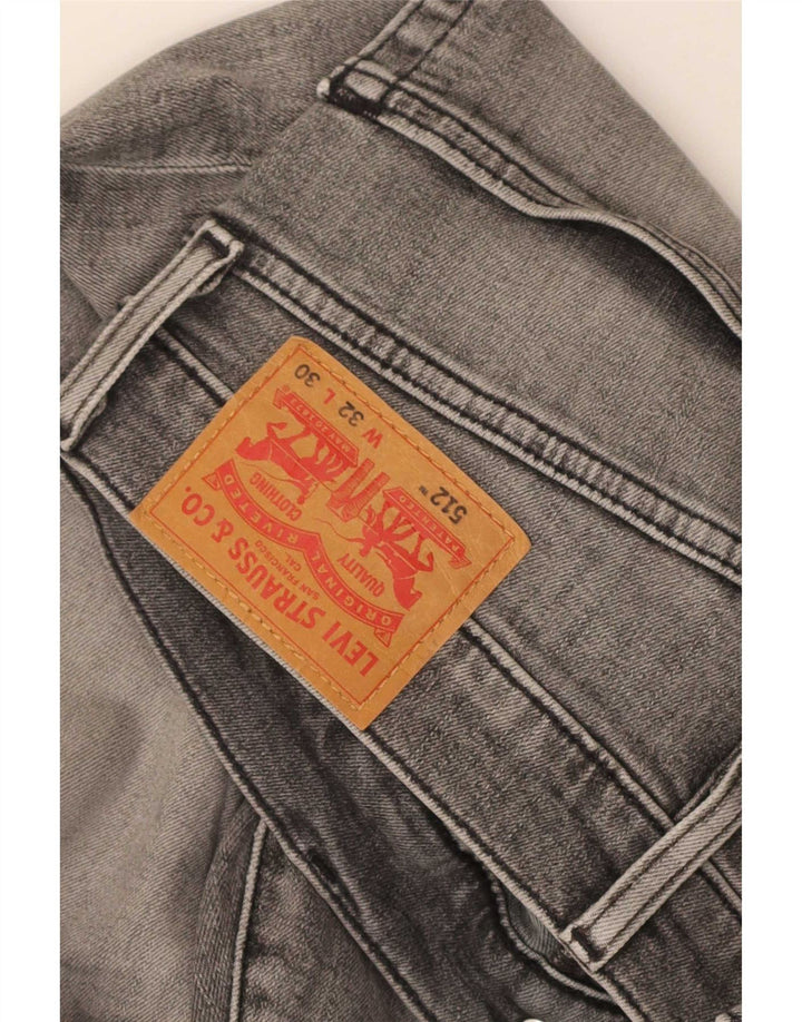 Calça jeans masculina Levi's 512 Distressed Slim Tapered W32 L30 cinza