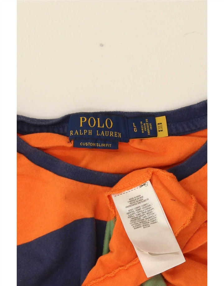 Camiseta masculina Polo Ralph Lauren grande listrada multicolorida