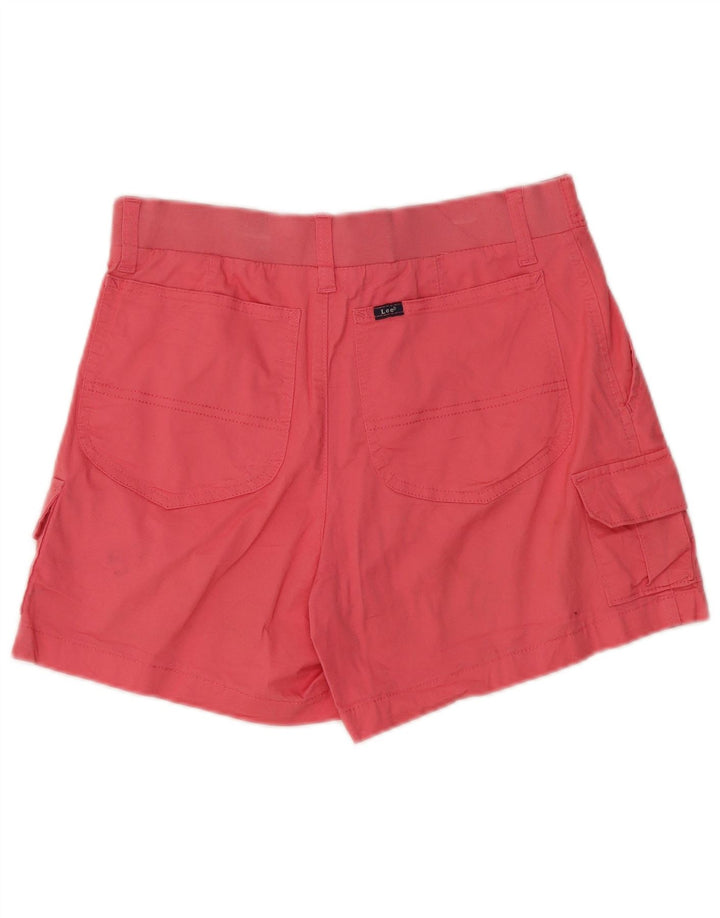 Shorts cargo feminino Lee US 8 médio W28 algodão rosa