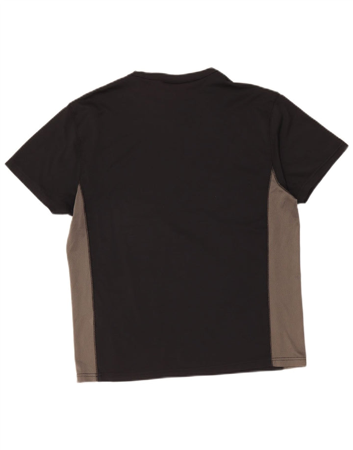 Camiseta masculina Reebok Top médio preto colorblock