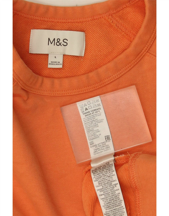 Suéter masculino Marks & Spencer grande algodão laranja
