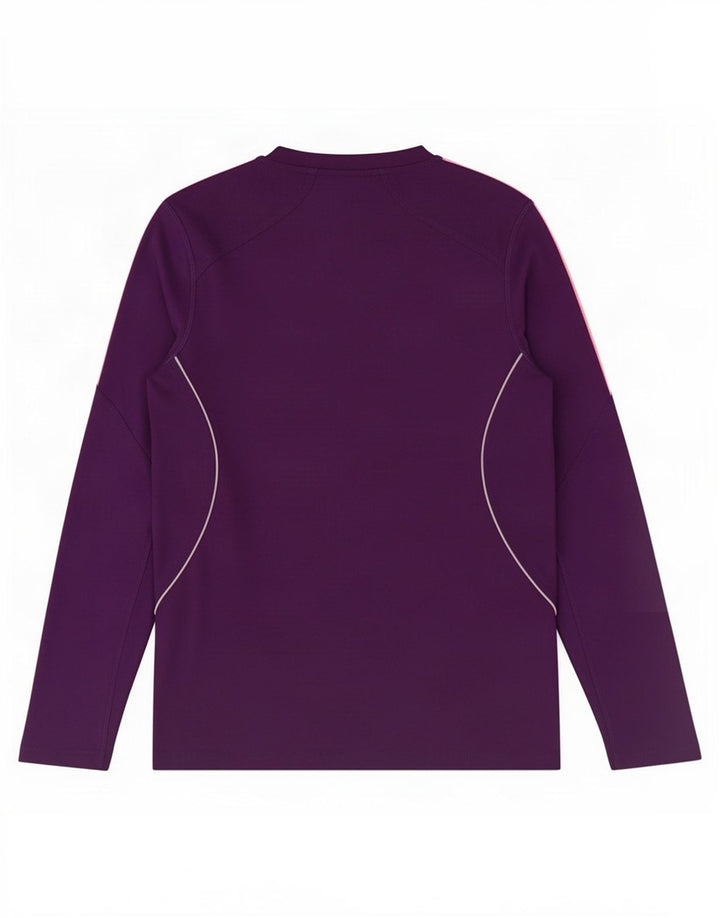 Adidas Mulher Top Manga Longa UK 12 Poliéster Roxo Médio