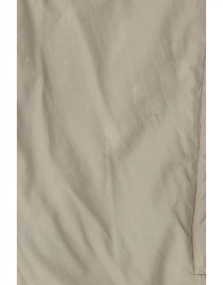 Jaqueta de chuva masculina Lyle & Scott com capuz UK 36 nylon bege pequeno