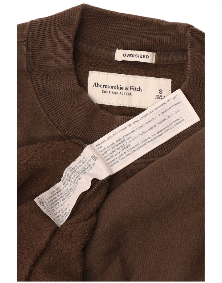 Abercrombie & Fitch moletom masculino grande de algodão marrom pequeno