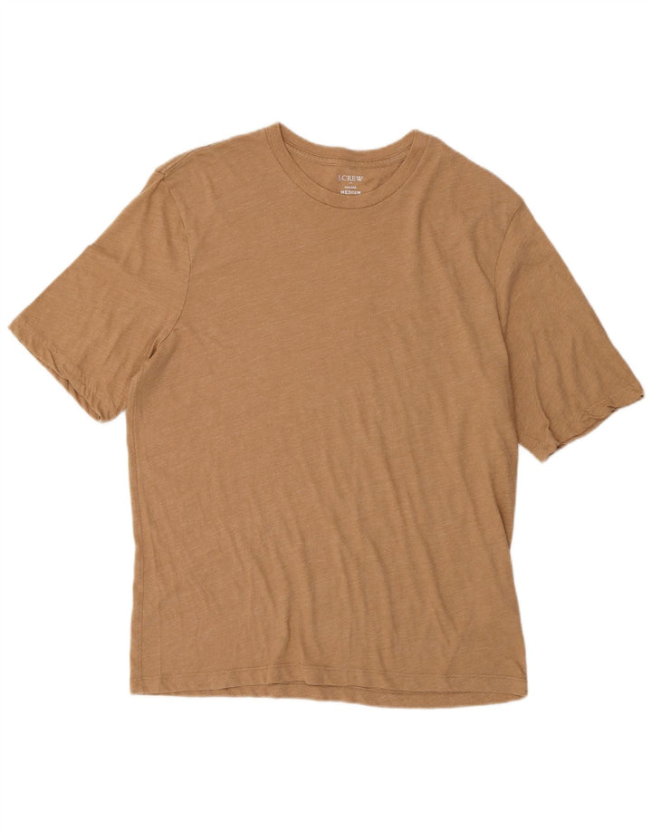Camiseta masculina J. Crew Top algodão manchado bege médio
