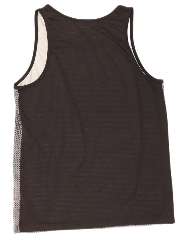 Adidas Mens Climacool Vest Top Médio Preto Listrado Poliéster