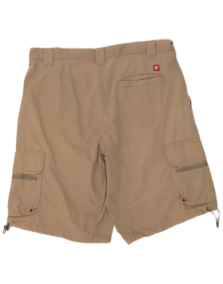 Timberland Mens Cargo Shorts W35 Grande Algodão Bege