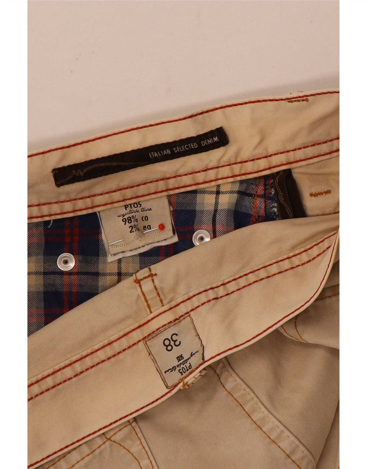 PT05 Shorts Casual Masculino W38 XL Algodão Bege